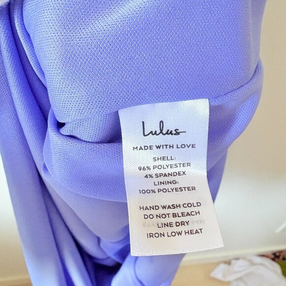 Lulus Stun and Only Lilac Floral Print Ruched Mesh Bodycon Midi Dress NWT XL - Picture 11 of 11